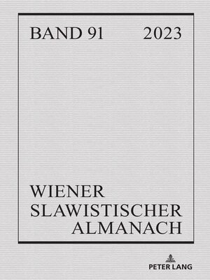 cover image of Wiener Slawistischer Almanach Band 91/2023